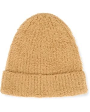 Roberto Collina Knitted Hat With Cuff - Natural