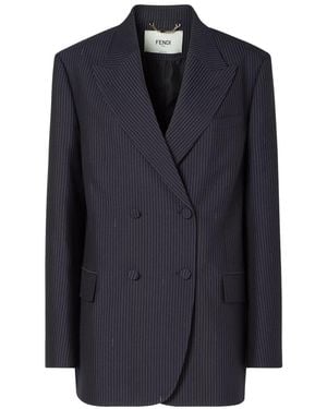 Fendi Wool Blazer - Blue