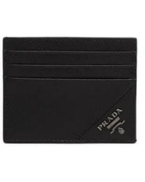Prada Leather Card Holder - Black