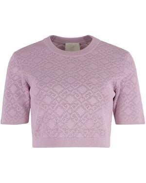 Givenchy Jacquard Knit Top - Purple