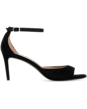 Stuart Weitzman Nudistia 75 Sandal - Black