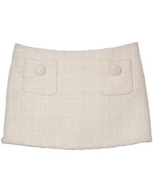 Marc Jacobs Tweed Mini Skirt - Natural