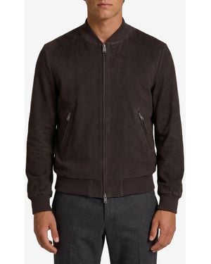 Arma Didier Suede Bomber Jacket - Black