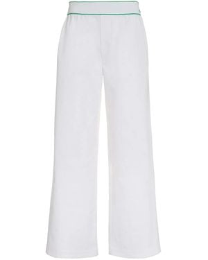 Bottega Veneta White Trousers With Logo