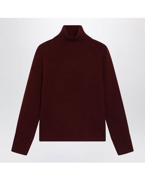 Max Mara Wool & Cashmere Turtleneck Jumper - Purple