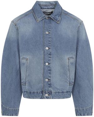Jacquemus The Mirada De-Nimes Cotton Jacket - Blue