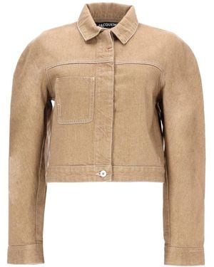Jacquemus Cargo Jacket "Ovalo" - Natural