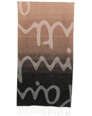 Paul Smith Logo Wool Scarf - Natural