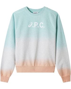 A.P.C. X Asics Dip Dye Sweat - Blue