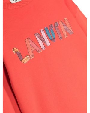 Lanvin Sweatshirt With Logo - Orange