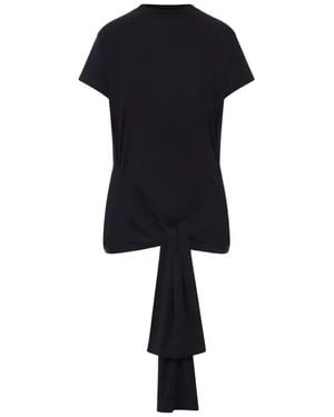 TOTEME "Tie Waist" Jersey Top - Black