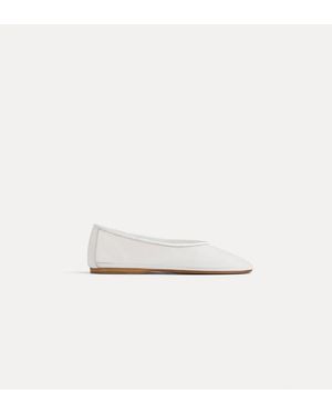 forte_forte Tulle Ballerina Shoes - White