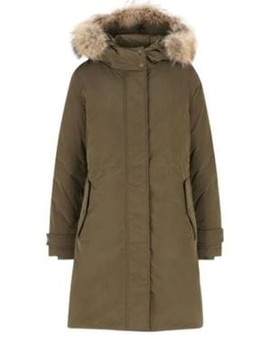Woolrich Dark Polyester Coat - Green