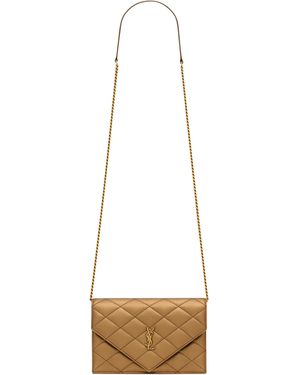 Saint Laurent Paris Chain Wallet - White