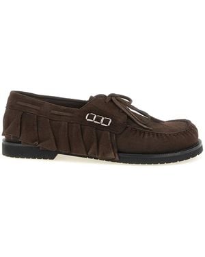 JW Anderson J.W.Anderson Suede Volant Boat Shoe - Brown