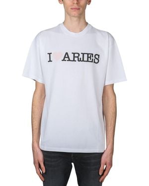 Aries T-Shirt Love - White