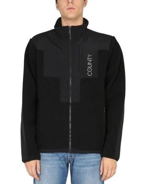 Marcelo Burlon Giacca Track Cross Block - Black