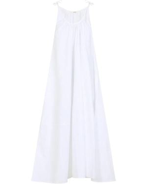 Co. Gathered Tton Midi Dress - White