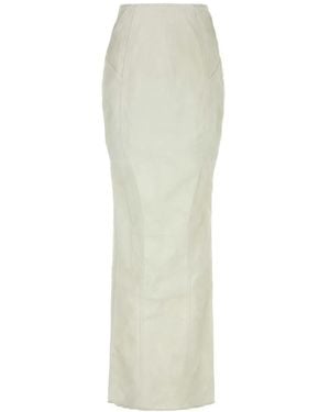 Entire studios Stretch Denim Channel Skirt - White