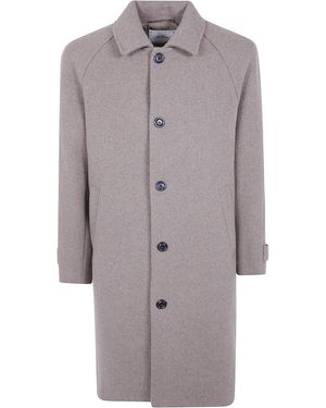 Les Deux Solid Wool Coat - Grey