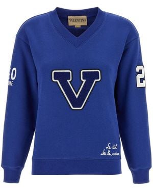 Valentino Garavani 'Chat De La Maison' Sweatshirt - Blue