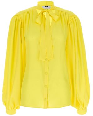 MSGM Bow Shirt - Yellow
