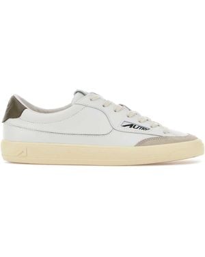 Autry Windscape Low Wom Uk10 Leather/Suede/Chocola - White