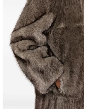 Stand Studio Hilma Faux Fur Long Coat - Brown