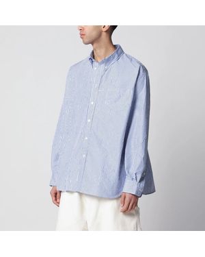 Willy Chavarria Striped Button-Down Shirt - Blue