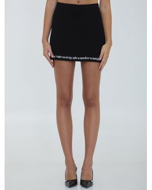 Alexander Wang Ribbed Mini Skirt - Black