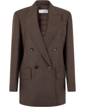Max Mara Oversized Double-Breasted Blazer - Brown