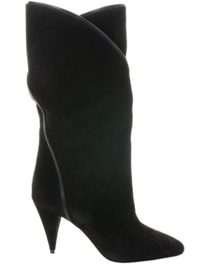 Casadei 3/4 Length Suede Boot - Black