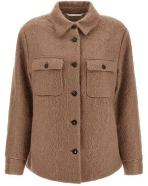 Peserico Bouclé Overshirt - Brown