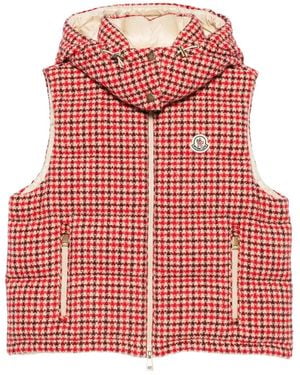 Moncler Check Niverolle Vest Jacket - Red