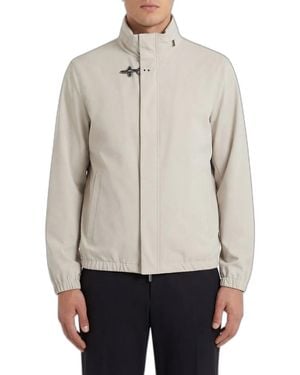 Fay Short Travel Bomber Jacket - Gray