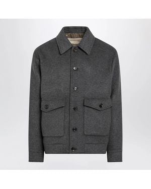 Valentino Wool And Cashmere-Blend Overshirt Jacket - Gray
