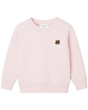 Maison Kitsuné Kids 100% Cotton Sweatshirt - Pink