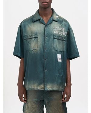 Maison Mihara Yasuhiro Sun Fade Satin Shirt - Green