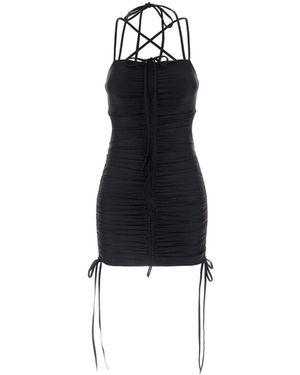 ワンピース BALENCIAGA Black stretch nylon mini dress Balenciaga Stretch Nylon Mini Dress in Black | Lyst