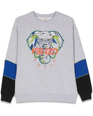 KENZO Elephant Crewneck Sweatshirt - Blue