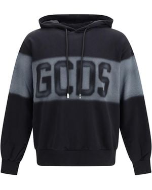 Gcds Spray Logo Hooded Sweatshirt - Blue