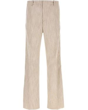 Bottega Veneta Melange Sand Viscose Blend Pant - Natural