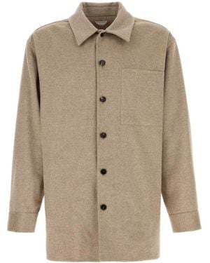 Bottega Veneta Light Wool Cash Overshirt/ Sandshell - Natural