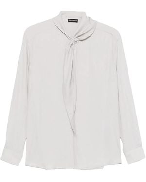 Emporio Armani Silk Blend Blouse - White