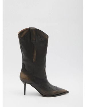 Paris Texas Lidia Western Boots - Black