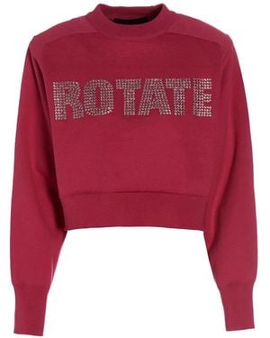 ROTATE BIRGER CHRISTENSEN Rotate Birger Christensen 'Firm Rhinestone' Sweatshirt - Red