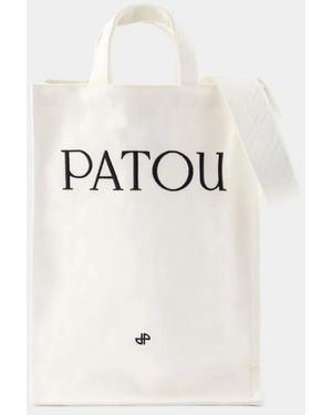 Patou Vertical Shopper Bag - White