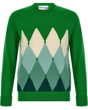 Ballantyne 'Diamond' Sweater - Green