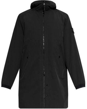 Stone Island Long Parka - Black