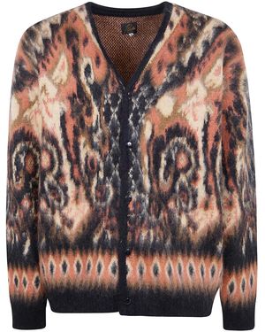 Needles "Mohair Paisley" Cardigan - Brown